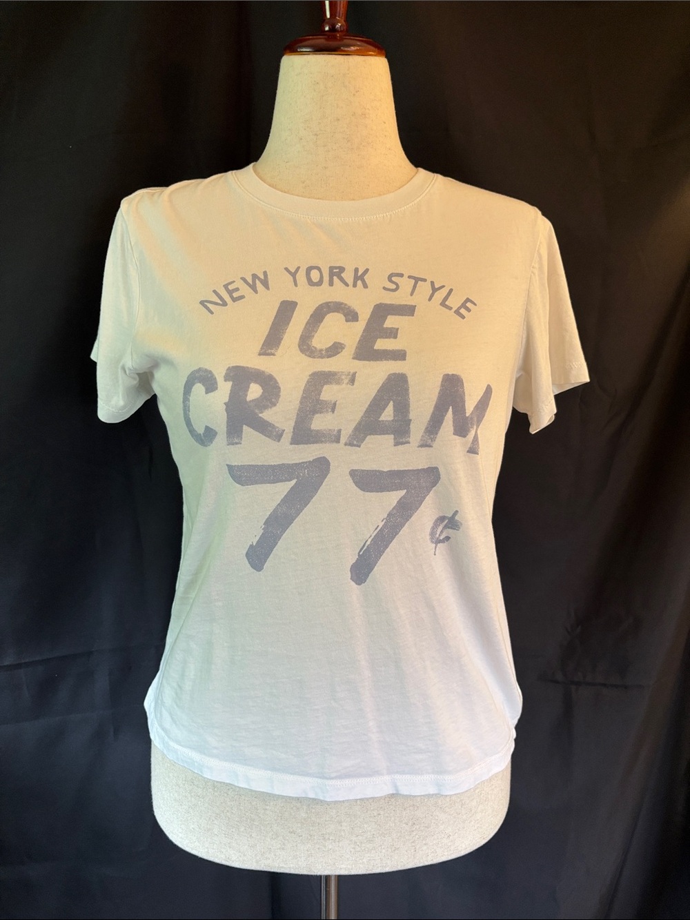 American Eagle Outfitters White Graphic Tee - Ice Cream 77